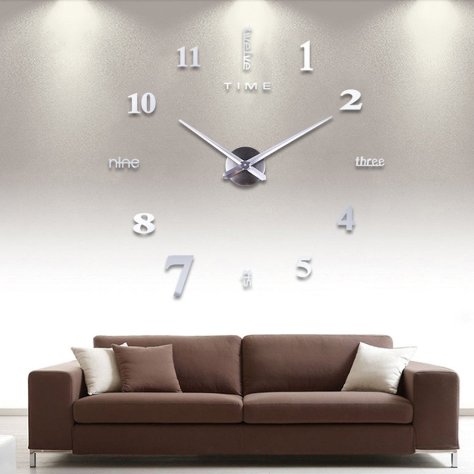3d часы DIY Clock 12s022-g серебро