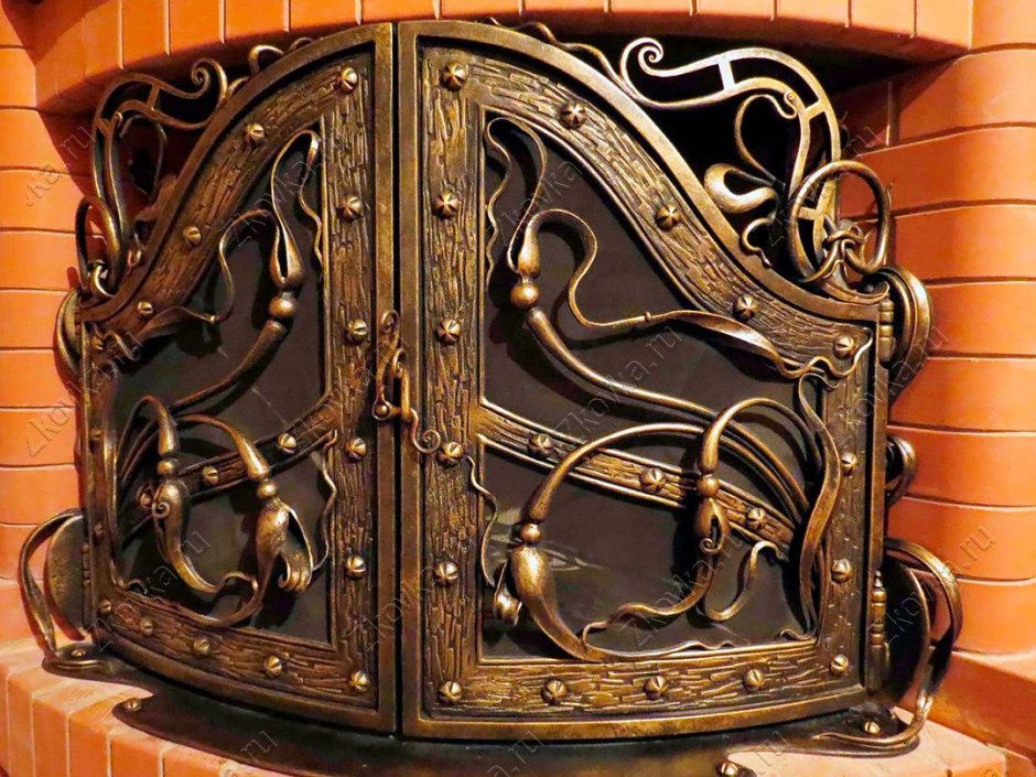 Красивые решетки для камина