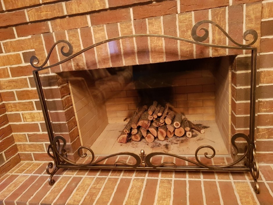 Камин из металла