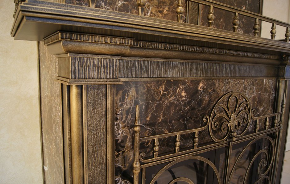 Кованый каминный портал