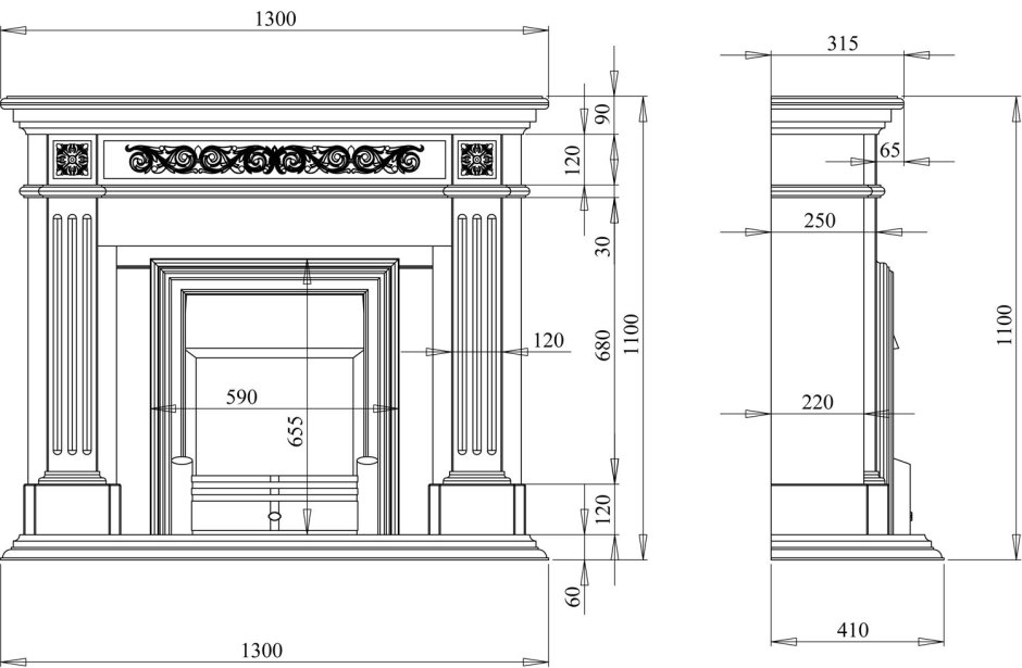 Кованые решетки для камина