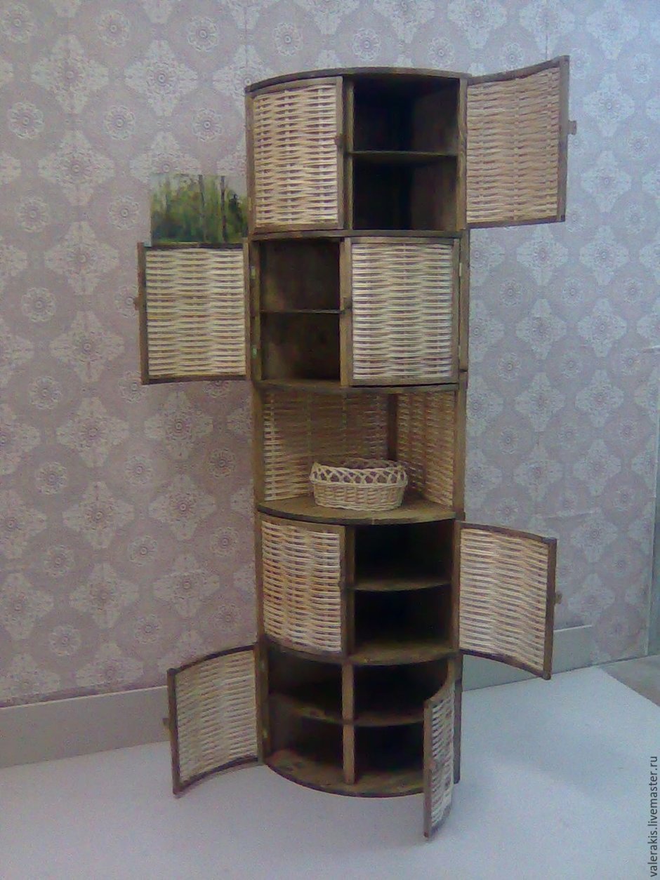 Шкаф плетеный Regal Polka Wicker Cabinet 80см