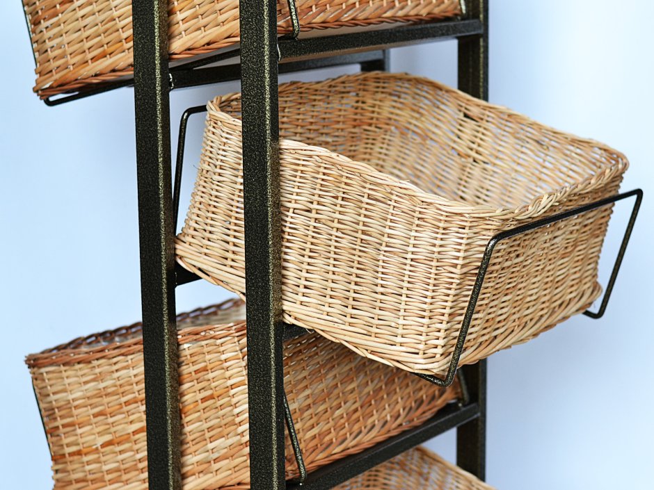 Плетеные коробки для стеллажа