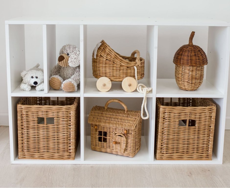 Корзинки плетеные для стеллажа