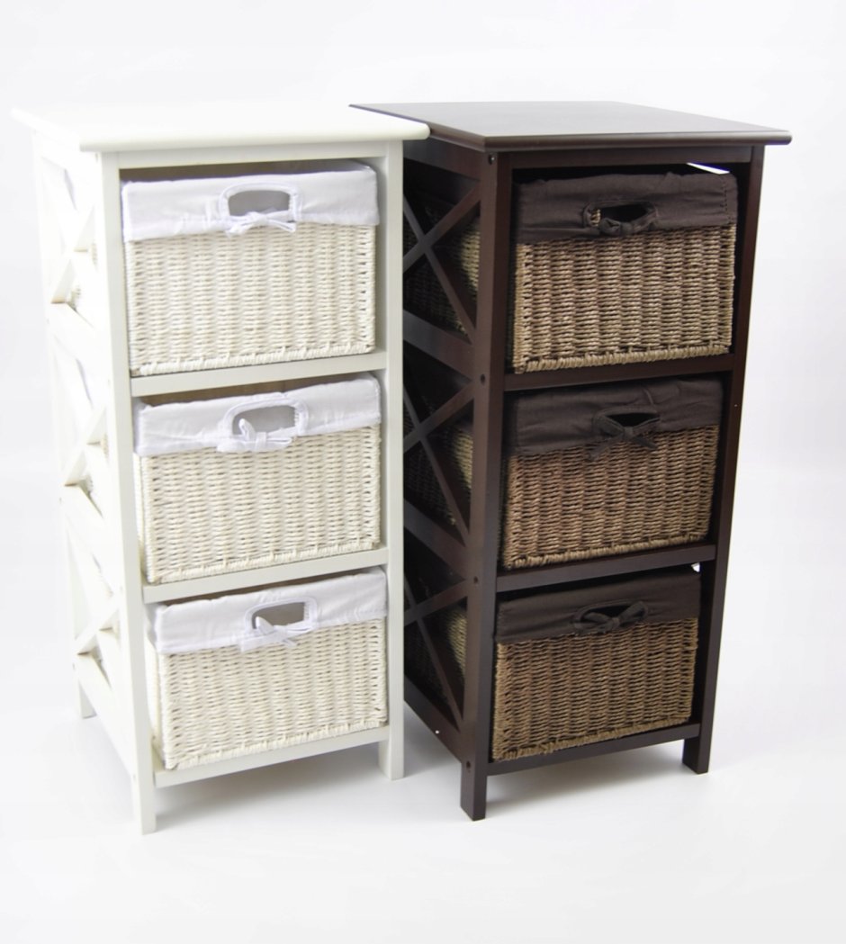 Корзина стеллажная плетеная