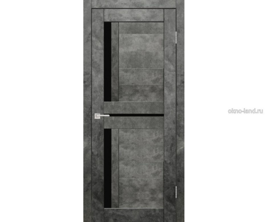 Межкомнатная дверь модель PV-41 (800x2000, черное, бетон графит)