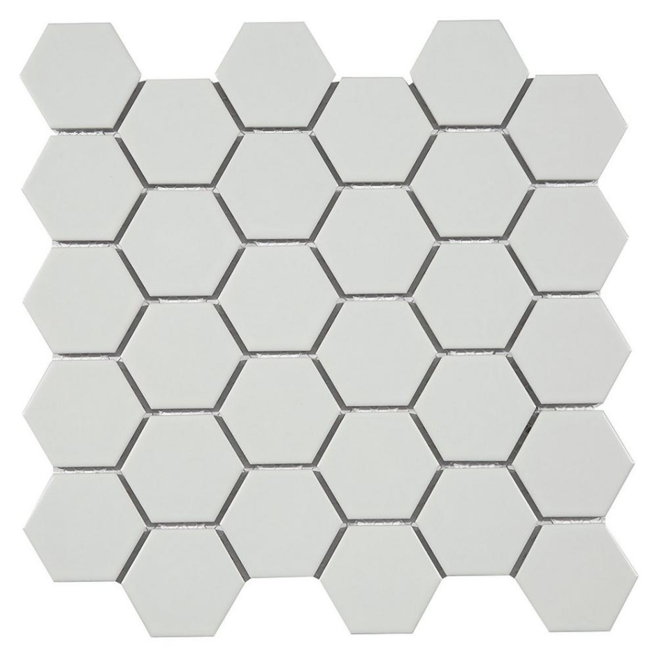 Керамогранитная плитка equipe Scale Hexagon Porcelain White (101х116) белая (кв.м.)