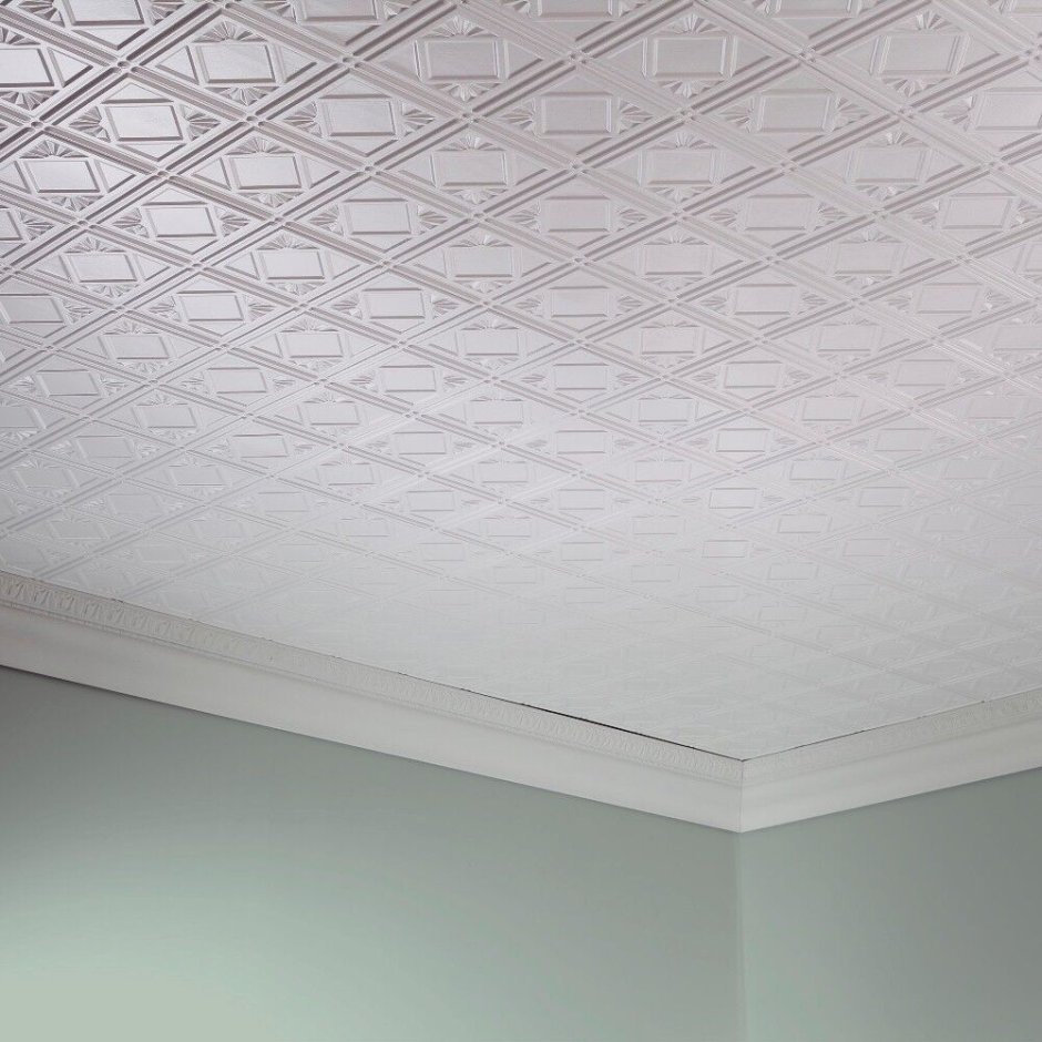 Плитка потолочная d518 белая