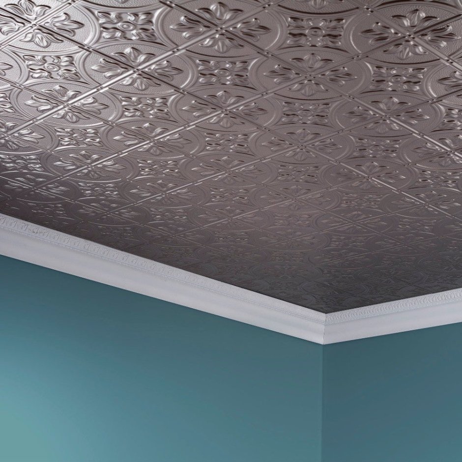 Крашеная потолочная плитка