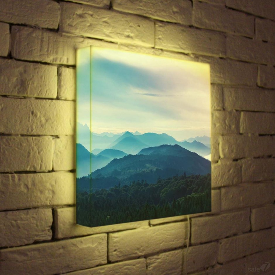 Имитация окна в интерьере