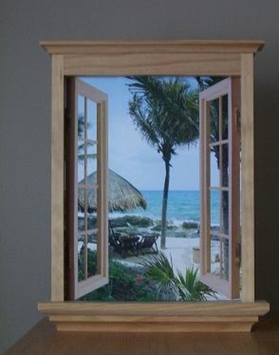 Фальш окно из декоративного камня