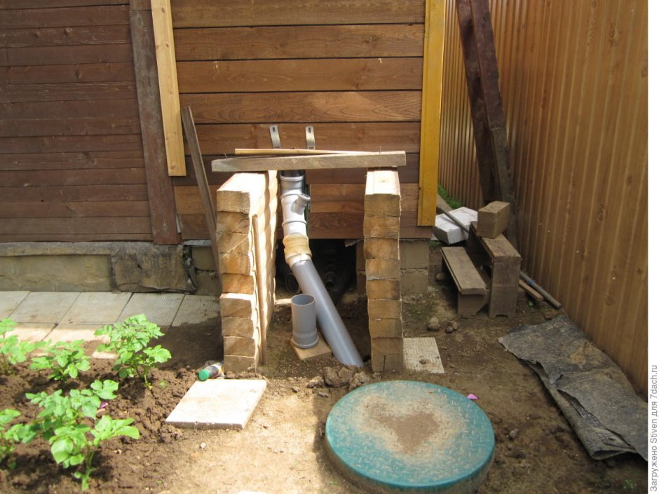 Пристройка туалета к дачному дому