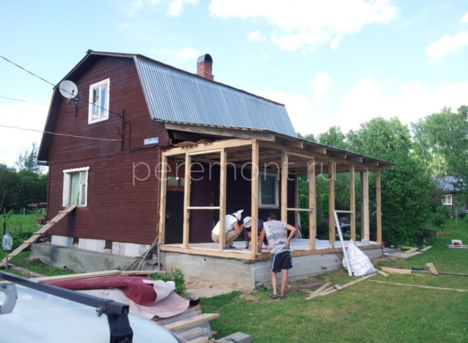 Каркасные веранды пристройки