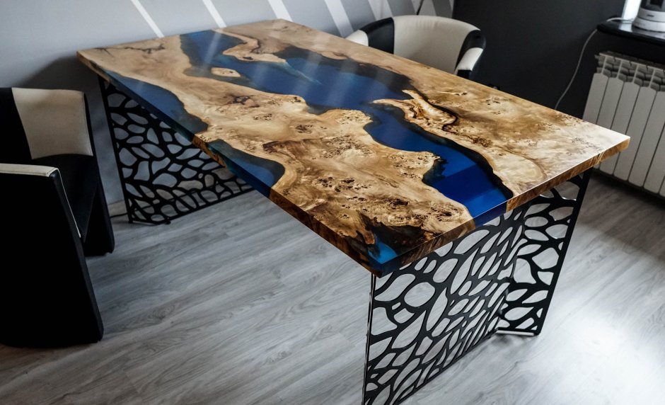 Epoxy Resin River Table. Мебель