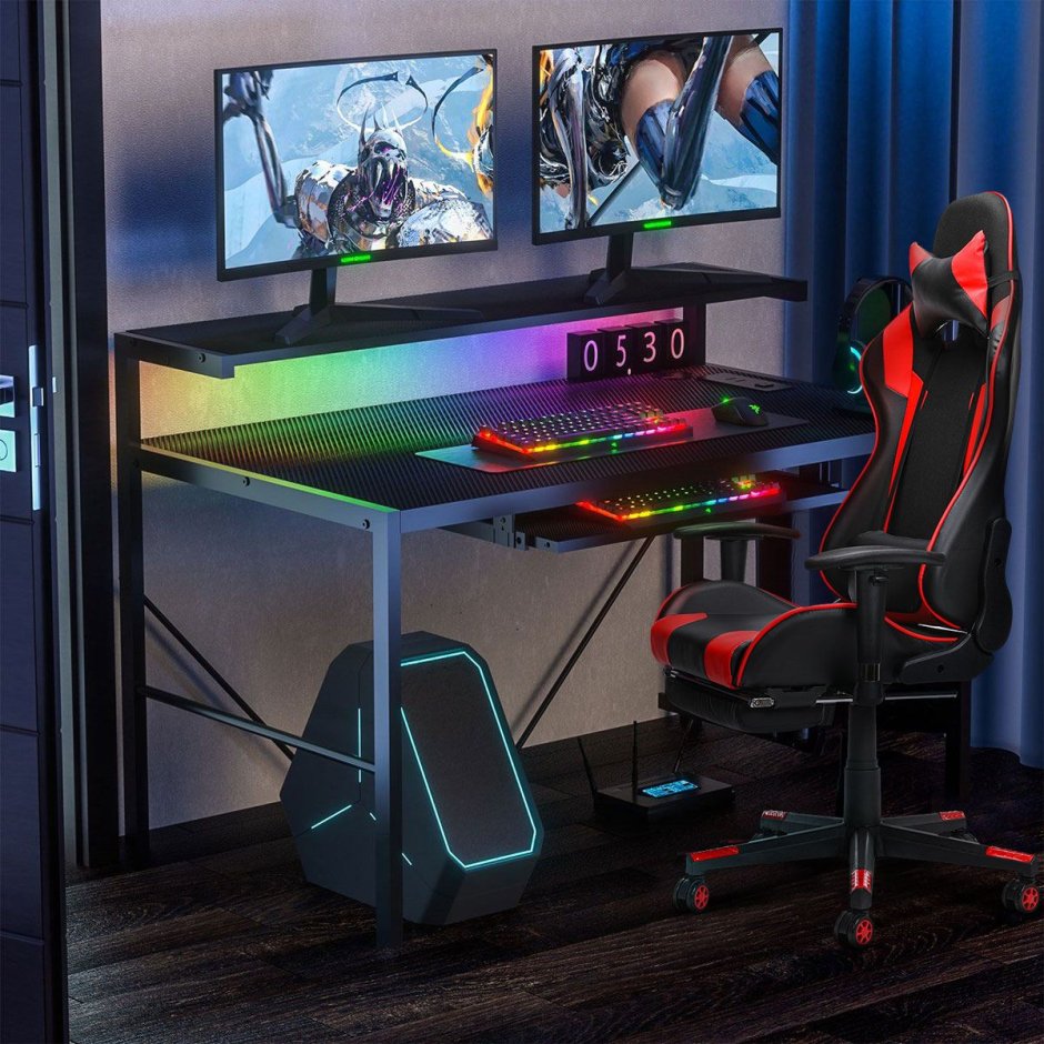 Компьютерный игровой геймерский стол РГБ RGB