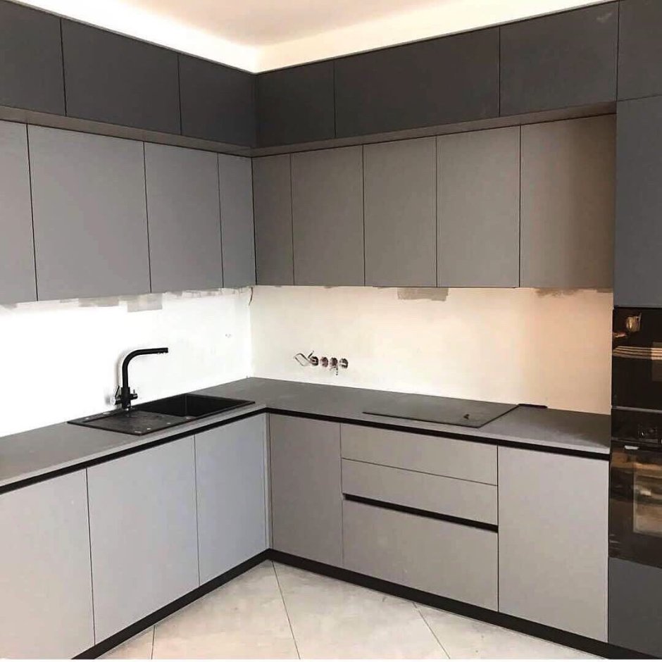 Кухня икеа Рингульт серый