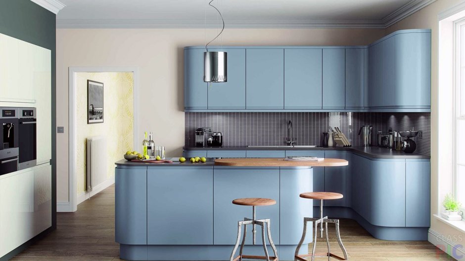 Кухня серая матовая Fenix NTM