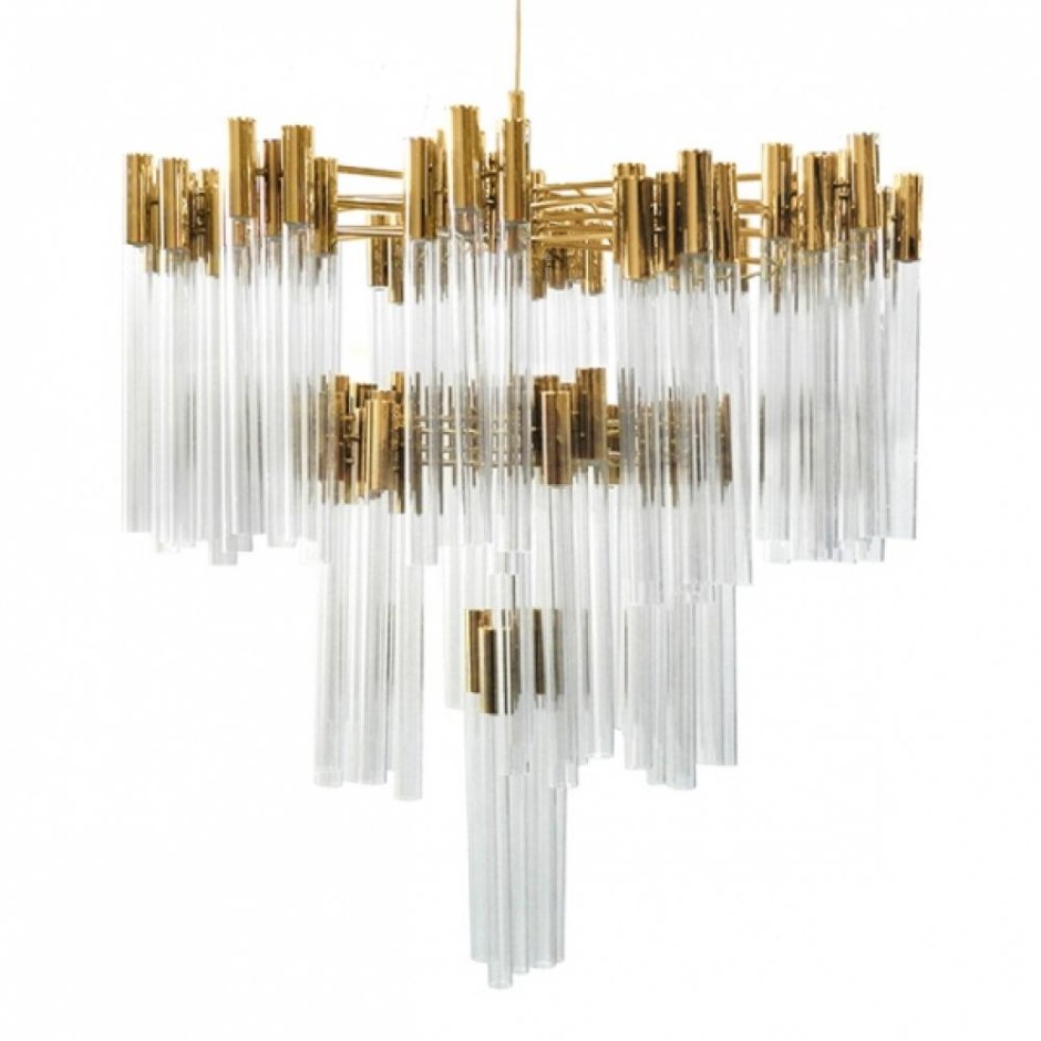 Люстра Contemporary Chandelier Crystal Brass