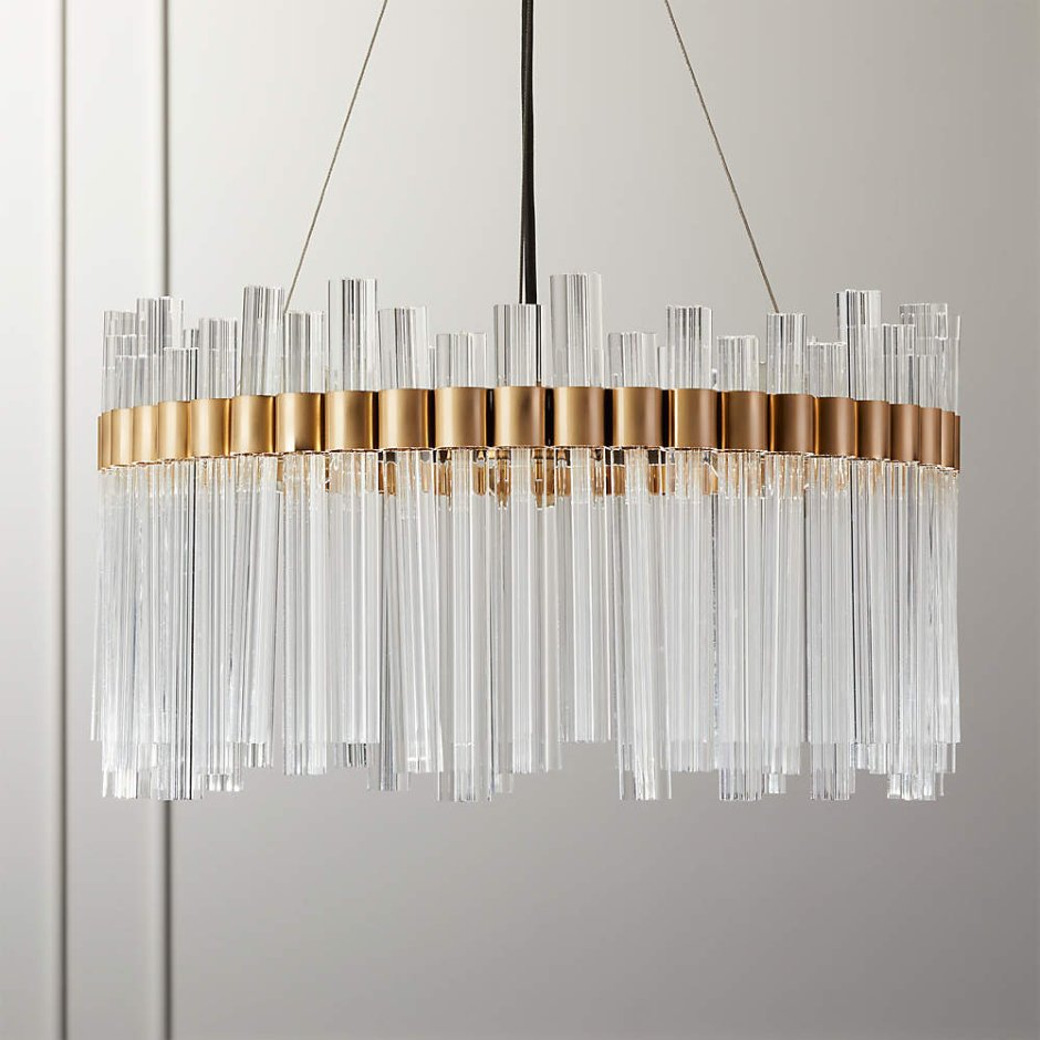 Orion Glass Crystal Chandelier cb2