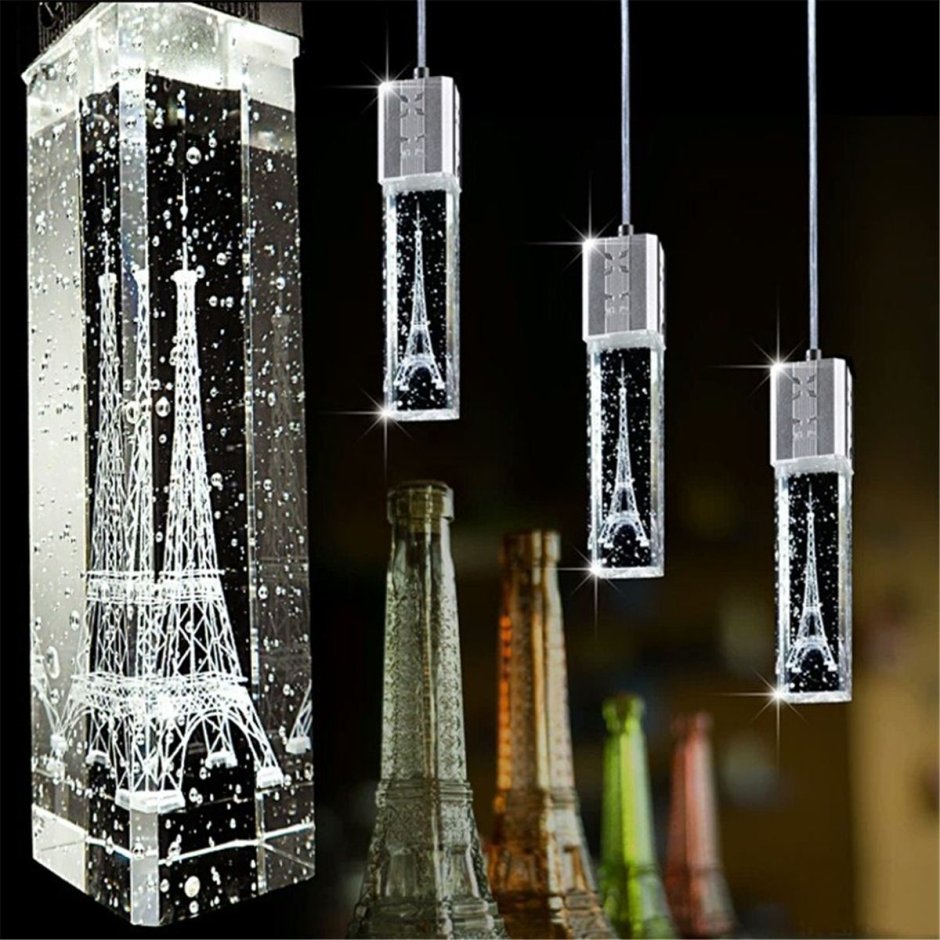 Стеклянный светильник с пузырьками