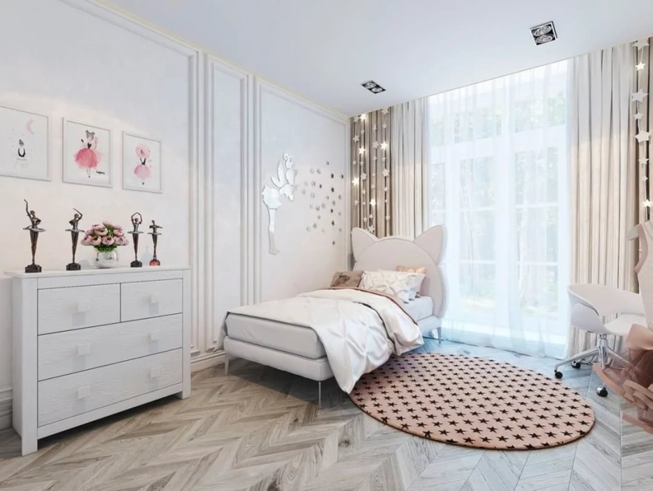 Белая комната для девочки