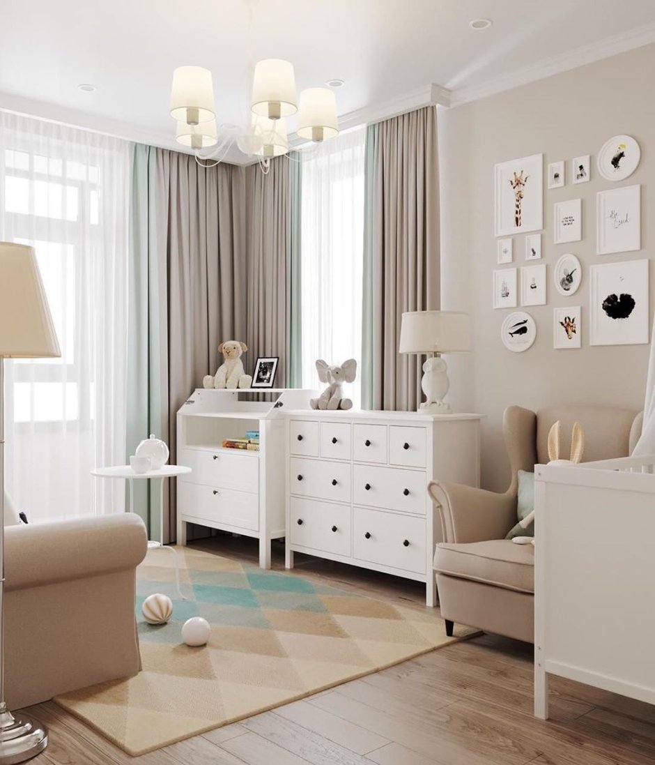 Детская в квартире в белом