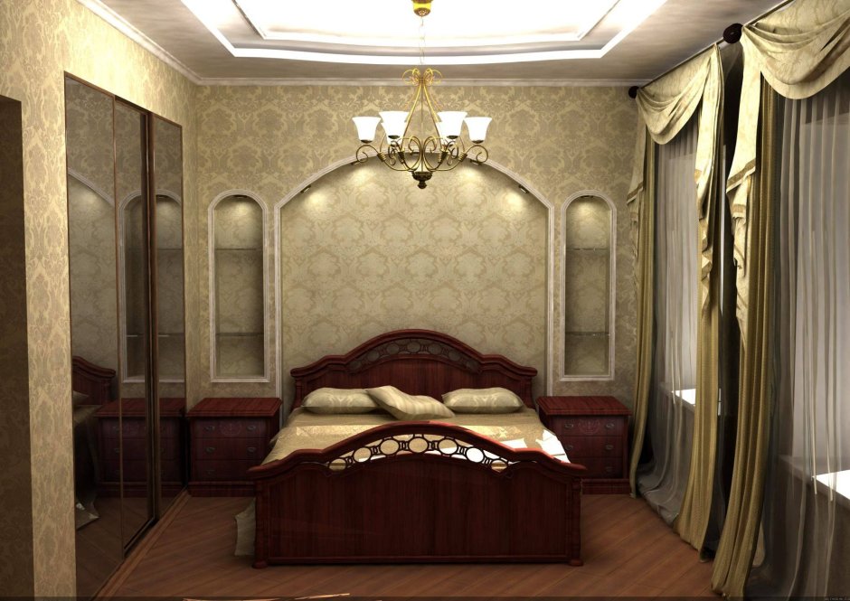 Ниша из гипсокартона в спальне детской