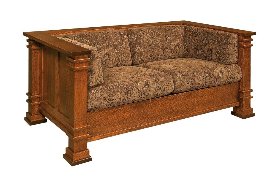 Старинный деревянный диван