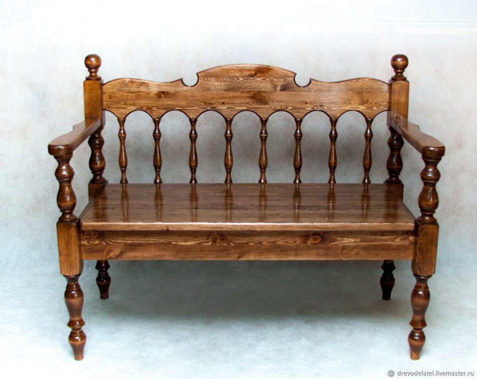 Деревянный диван скамья
