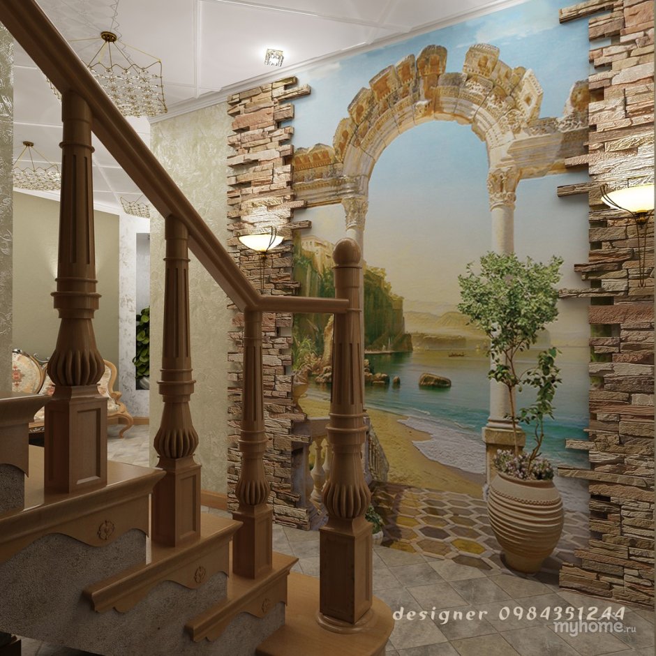 Лестница у стены