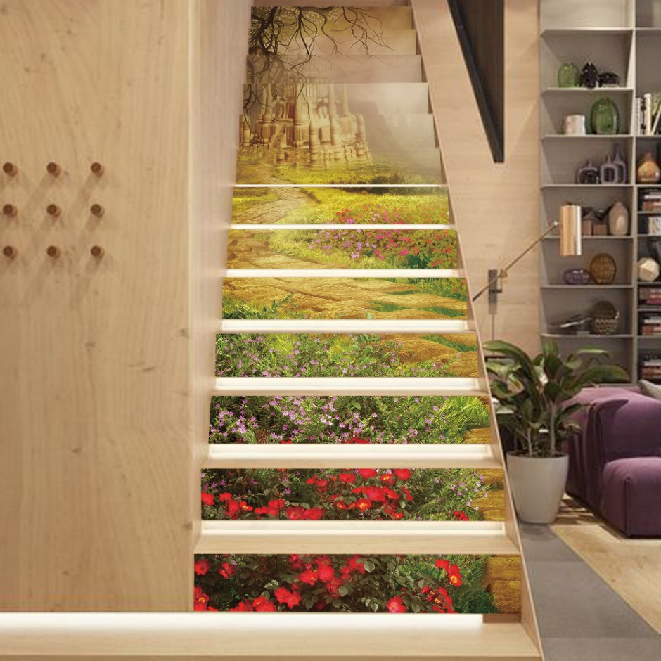 Настенный декор лестницы