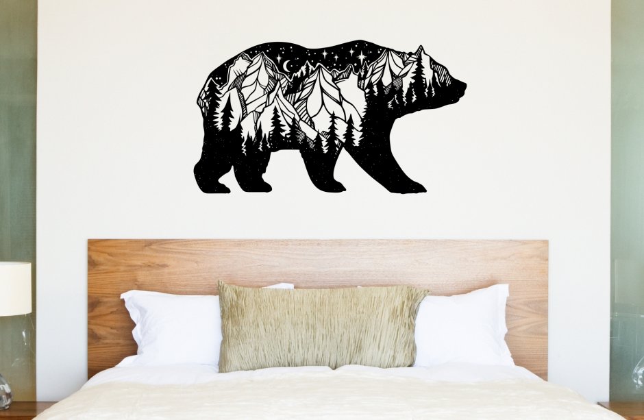 Панно медведь на стену