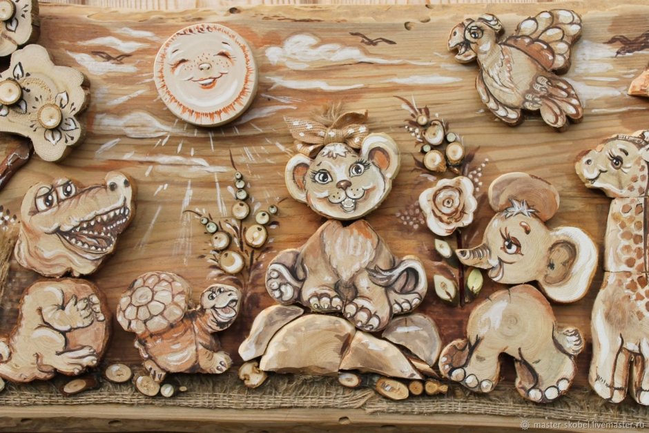 Панно медведь из фанеры