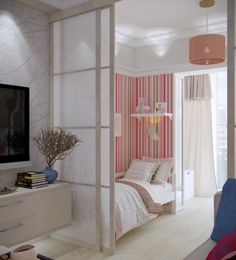 Перегородка в детской комнате для зонирования