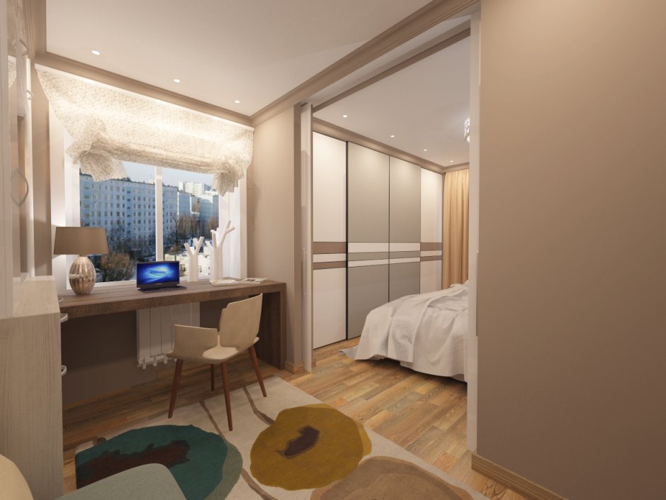 Комната с балконом в хрущевке