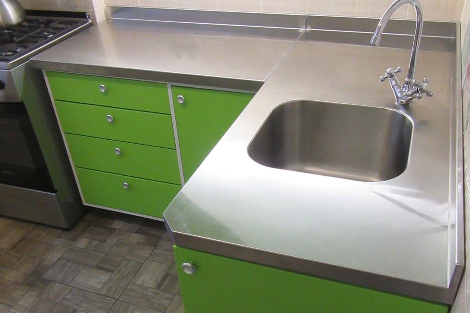 Металлическая столешница для кухни