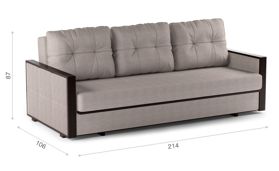 Прямой диван Прага бежевый 3369877