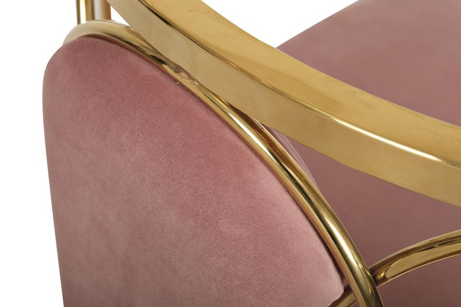 Стул Hudson розовый велюр