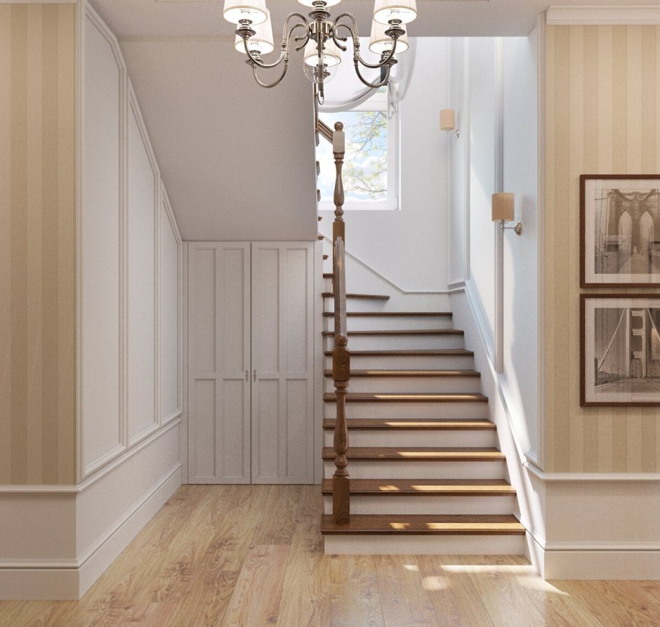 Деревянные перила лофт