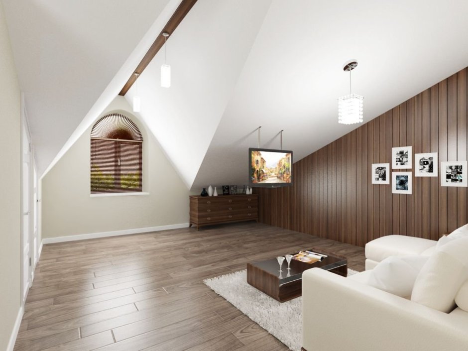 Плинтус на мансардном потолке