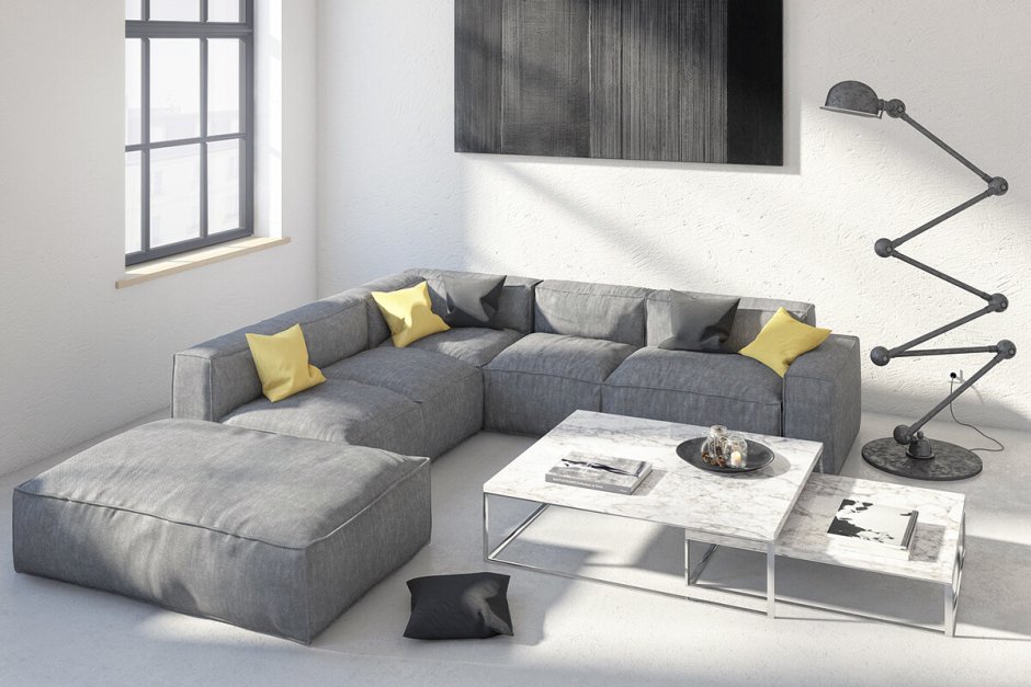 Модульный диван в скандинавском стиле