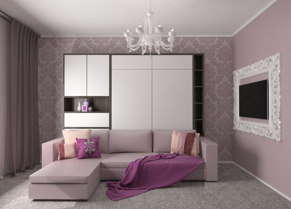 Шкаф кровать с угловым диваном