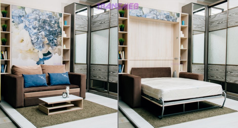Кровать трансформер для квартиры студии