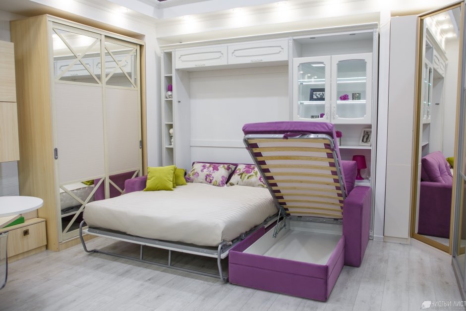 Шкаф-кровать диван трансформер TRANSMEB блюз