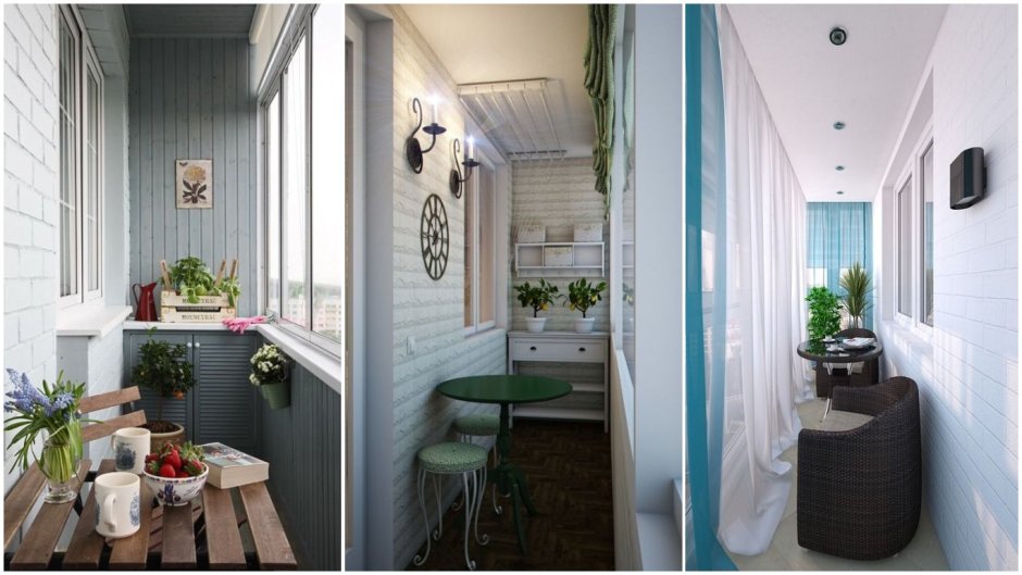 Отделка маленьких балконов