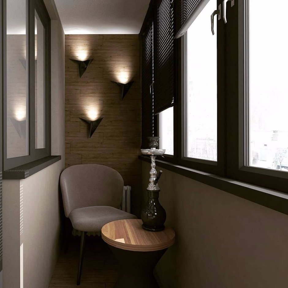 Балкон в стиле лофт п 44т