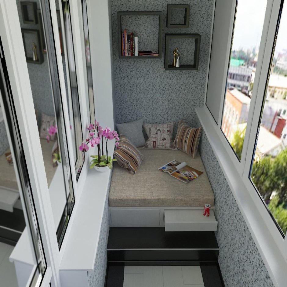 Лежанка на балконе