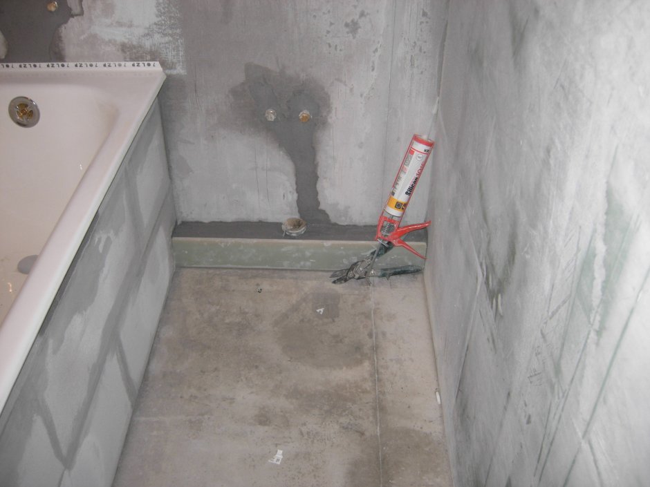 Подготовка стен под кафель в ванной