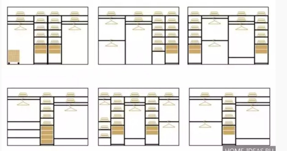 Планировка шкафа купе