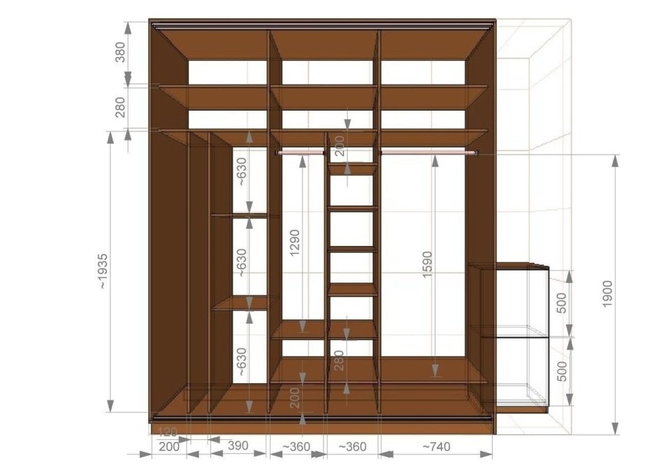 Шкаф Юлия 2400